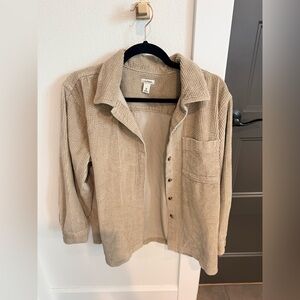 L.L. Bean Beige Corduroy Light Jacket